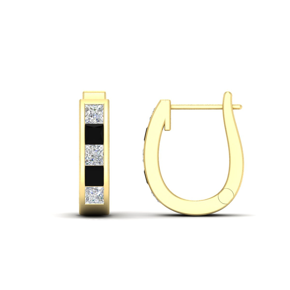 Channel Set Huggie Hoop Earring Fascinating Diamonds