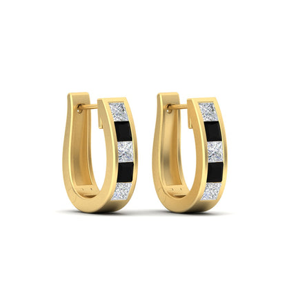 Channel Set Huggie Hoop Earring Fascinating Diamonds