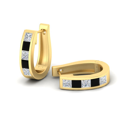 Channel Set Huggie Hoop Earring Fascinating Diamonds