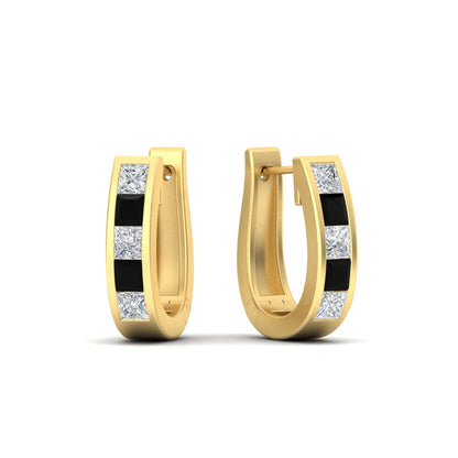 Channel Set Huggie Hoop Earring Fascinating Diamonds