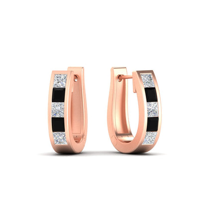 Channel Set Huggie Hoop Earring Fascinating Diamonds