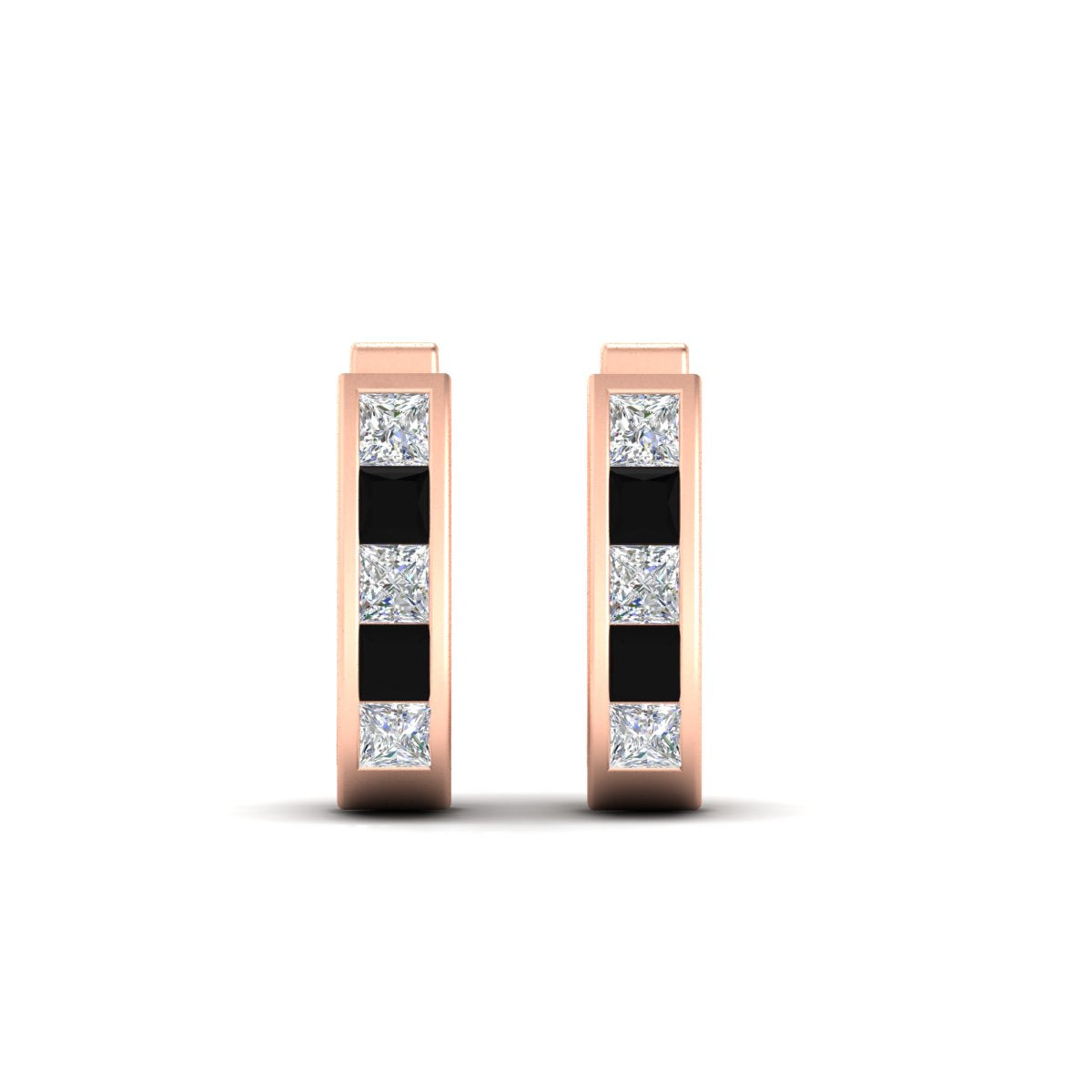 Channel Set Huggie Hoop Earring Fascinating Diamonds