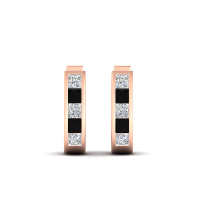 Channel Set Huggie Hoop Earring Fascinating Diamonds