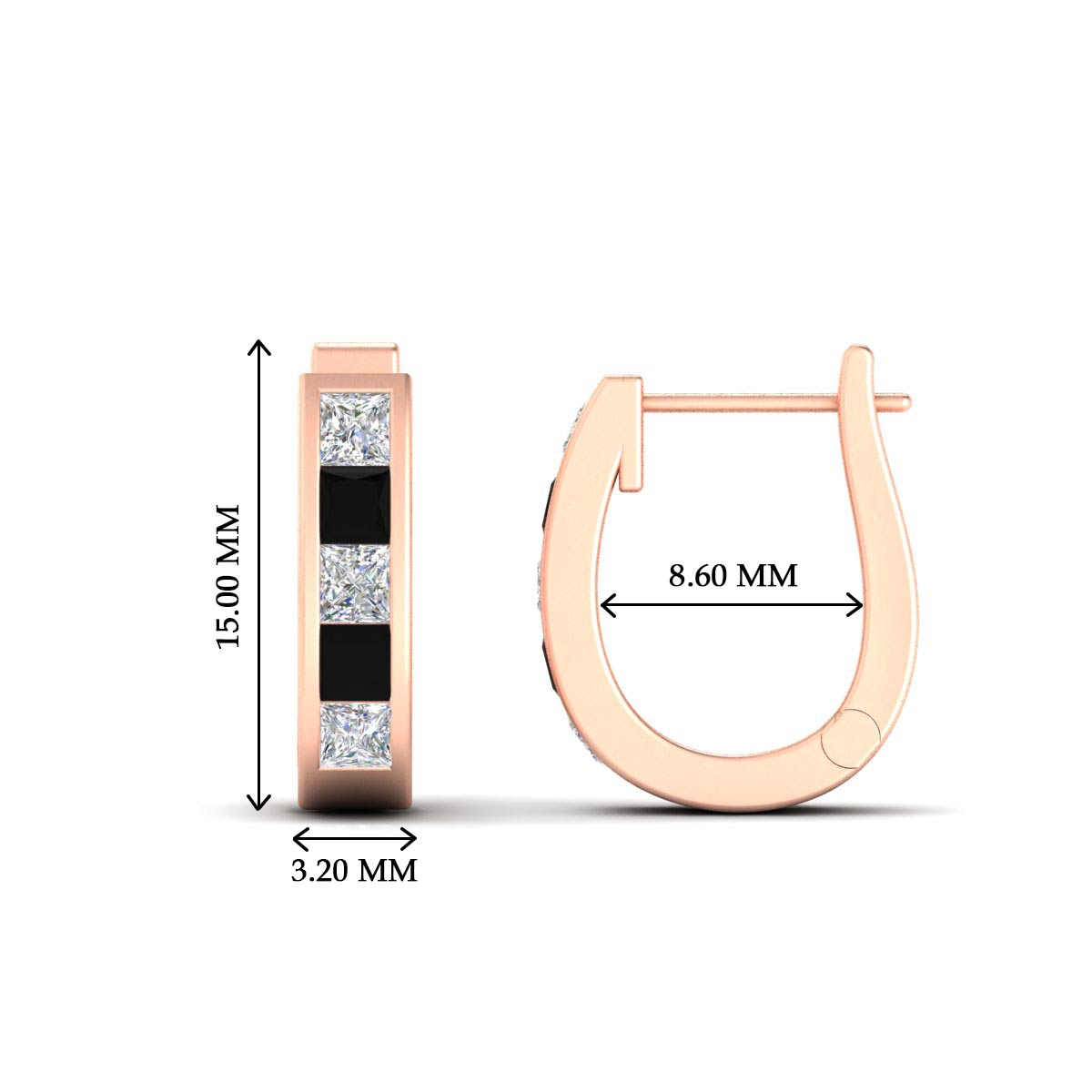 Channel Set Huggie Hoop Earring Fascinating Diamonds