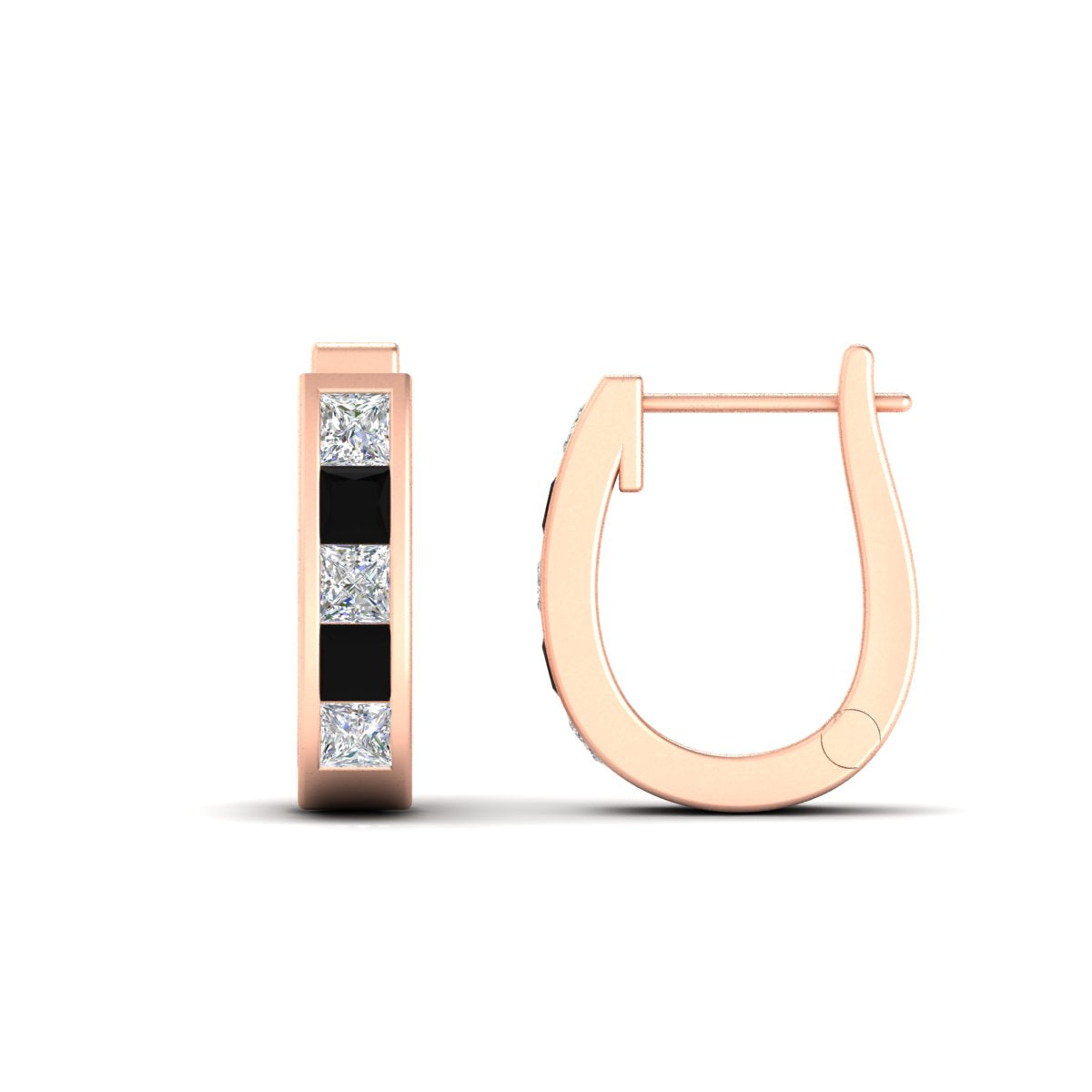 Channel Set Huggie Hoop Earring Fascinating Diamonds