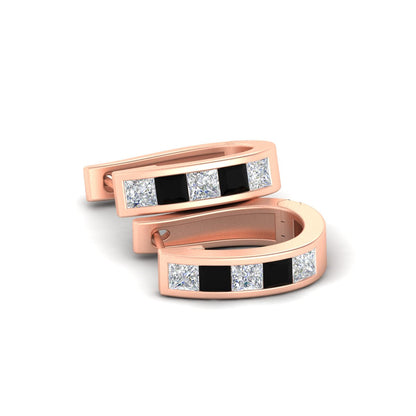 Channel Set Huggie Hoop Earring Fascinating Diamonds