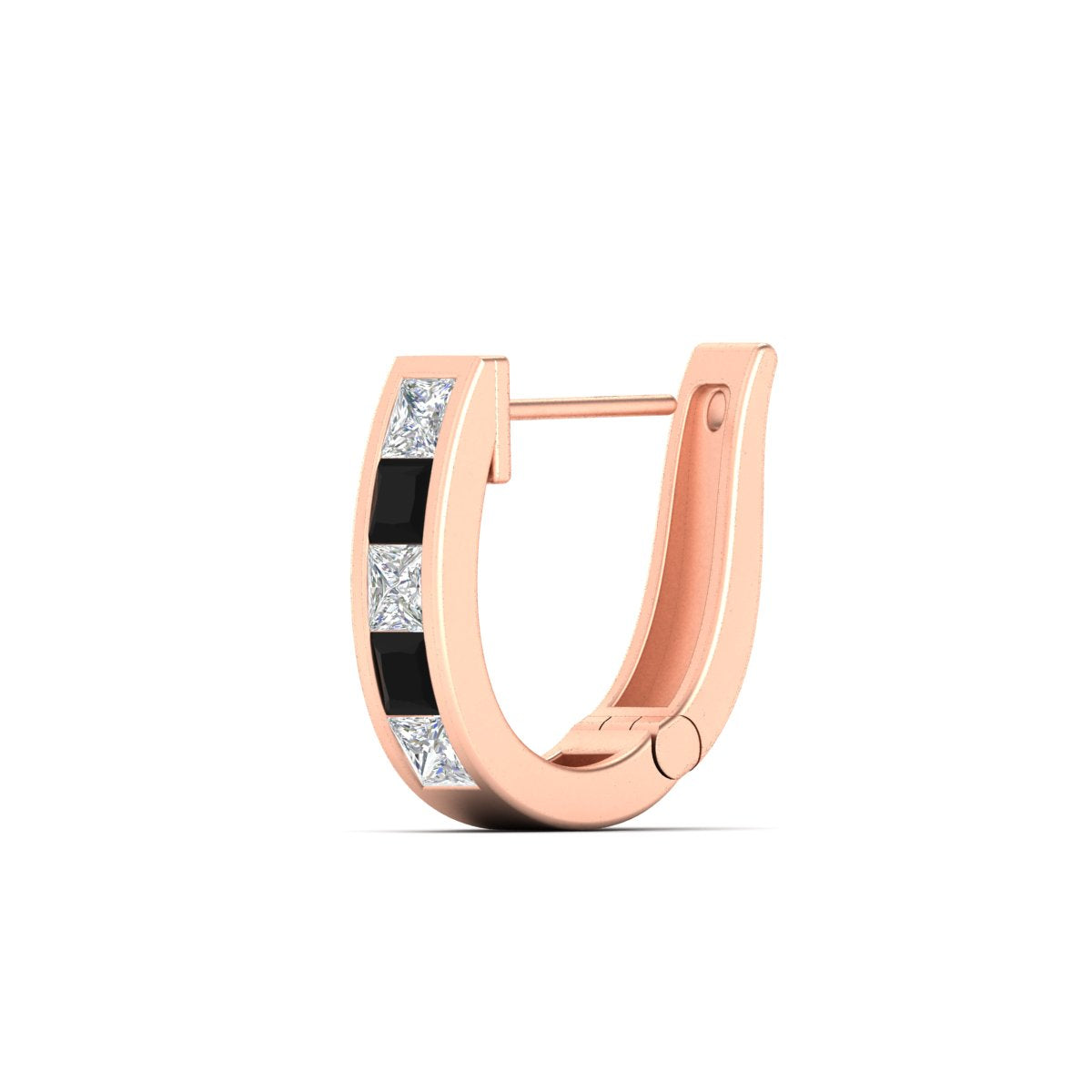 Channel Set Huggie Hoop Earring Fascinating Diamonds