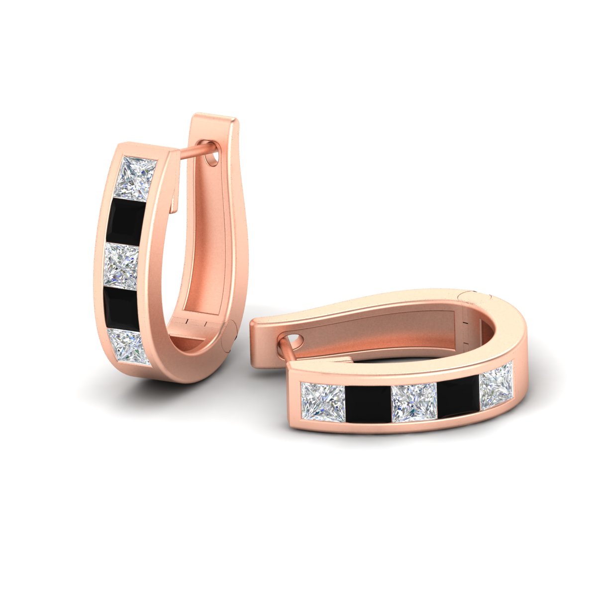 Channel Set Huggie Hoop Earring Fascinating Diamonds