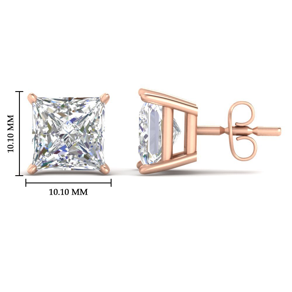 Princess Cut Diamond Stud Earring Fascinating Diamonds