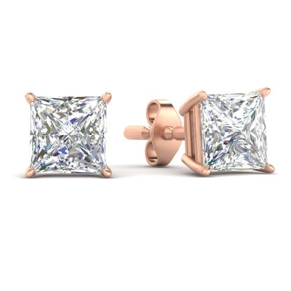 Princess Cut Diamond Stud Earring Fascinating Diamonds