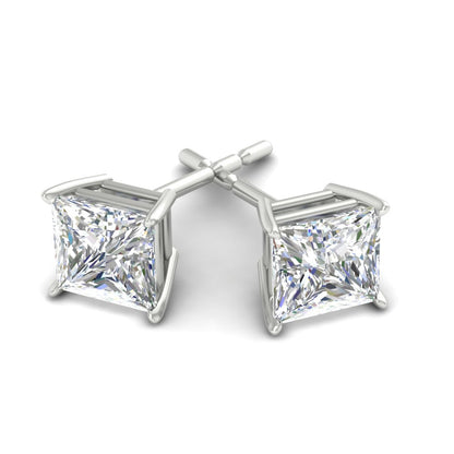 Princess Cut Diamond Stud Earring Fascinating Diamonds