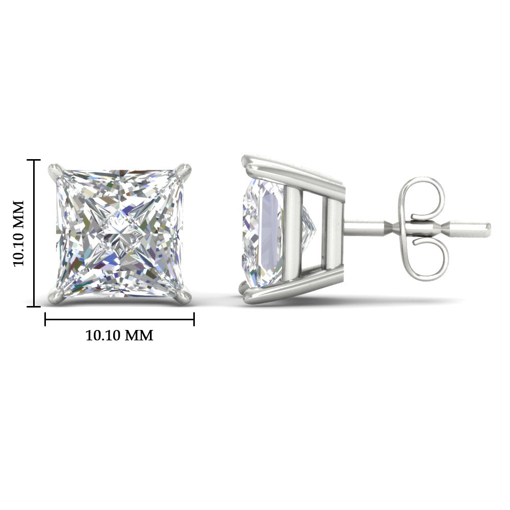 Princess Cut Diamond Stud Earring Fascinating Diamonds