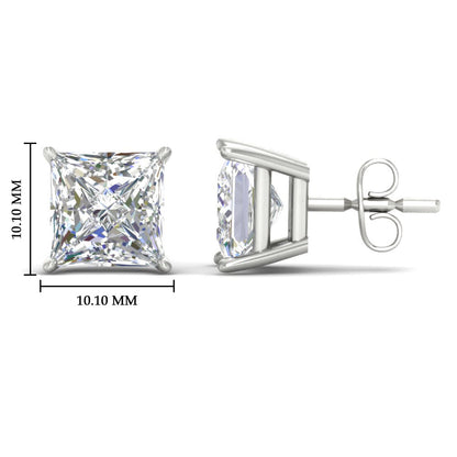 Princess Cut Diamond Stud Earring Fascinating Diamonds