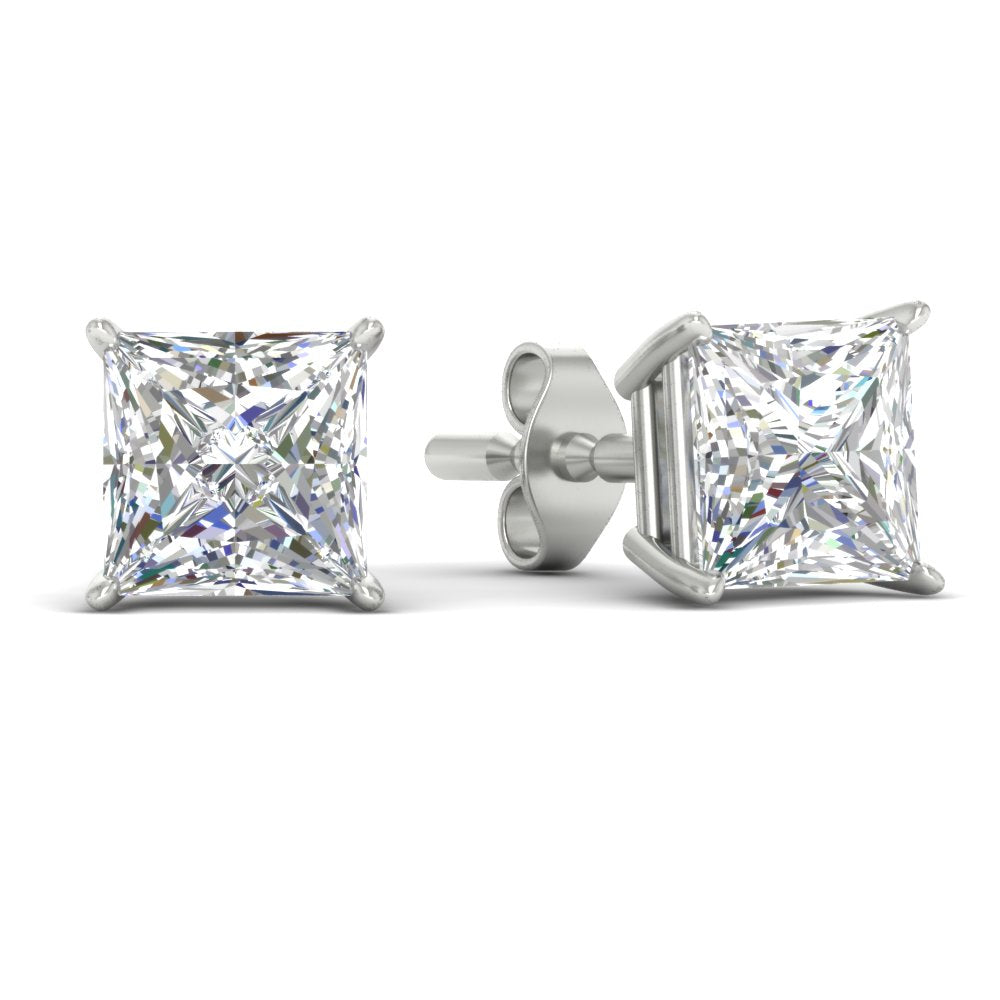 Princess Cut Diamond Stud Earring Fascinating Diamonds