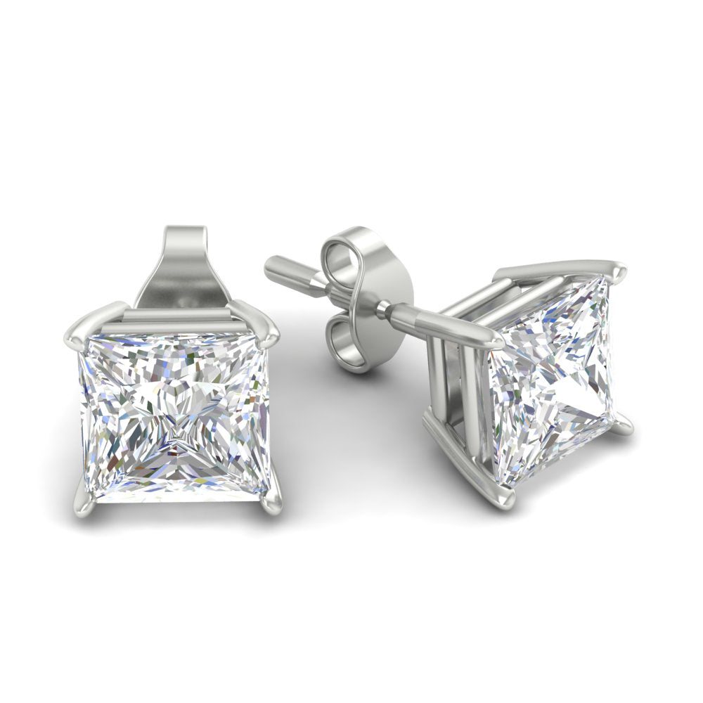 Princess Cut Diamond Stud Earring Fascinating Diamonds