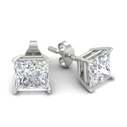 Princess Cut Diamond Stud Earring Fascinating Diamonds