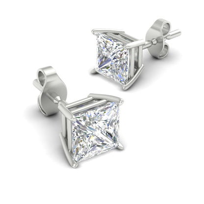 Princess Cut Diamond Stud Earring Fascinating Diamonds