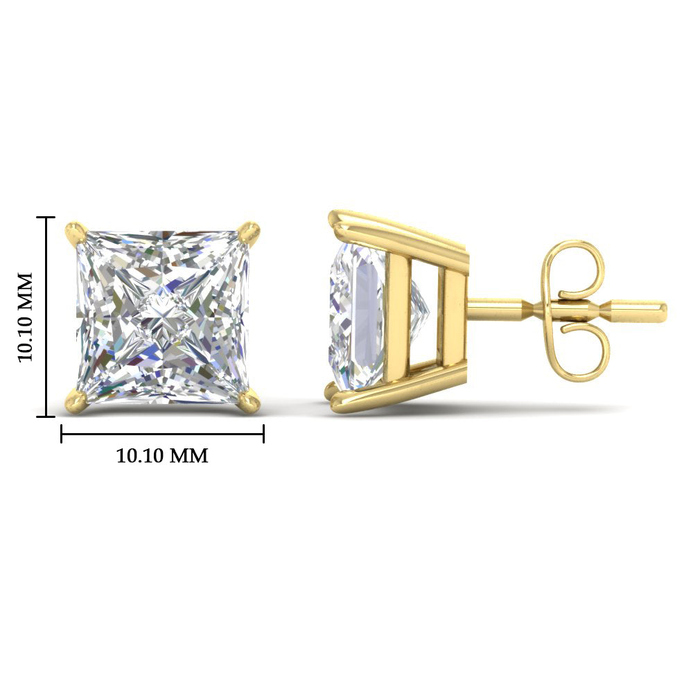 Princess Cut Diamond Stud Earring Fascinating Diamonds