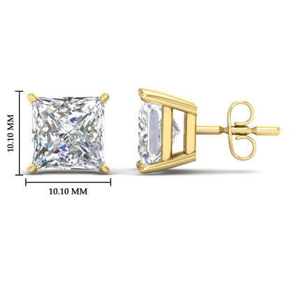 Princess Cut Diamond Stud Earring Fascinating Diamonds