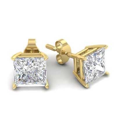 Princess Cut Diamond Stud Earring Fascinating Diamonds