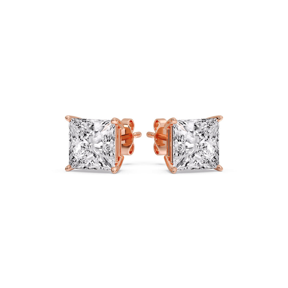 Princess Cut Diamond Stud Earring Fascinating Diamonds