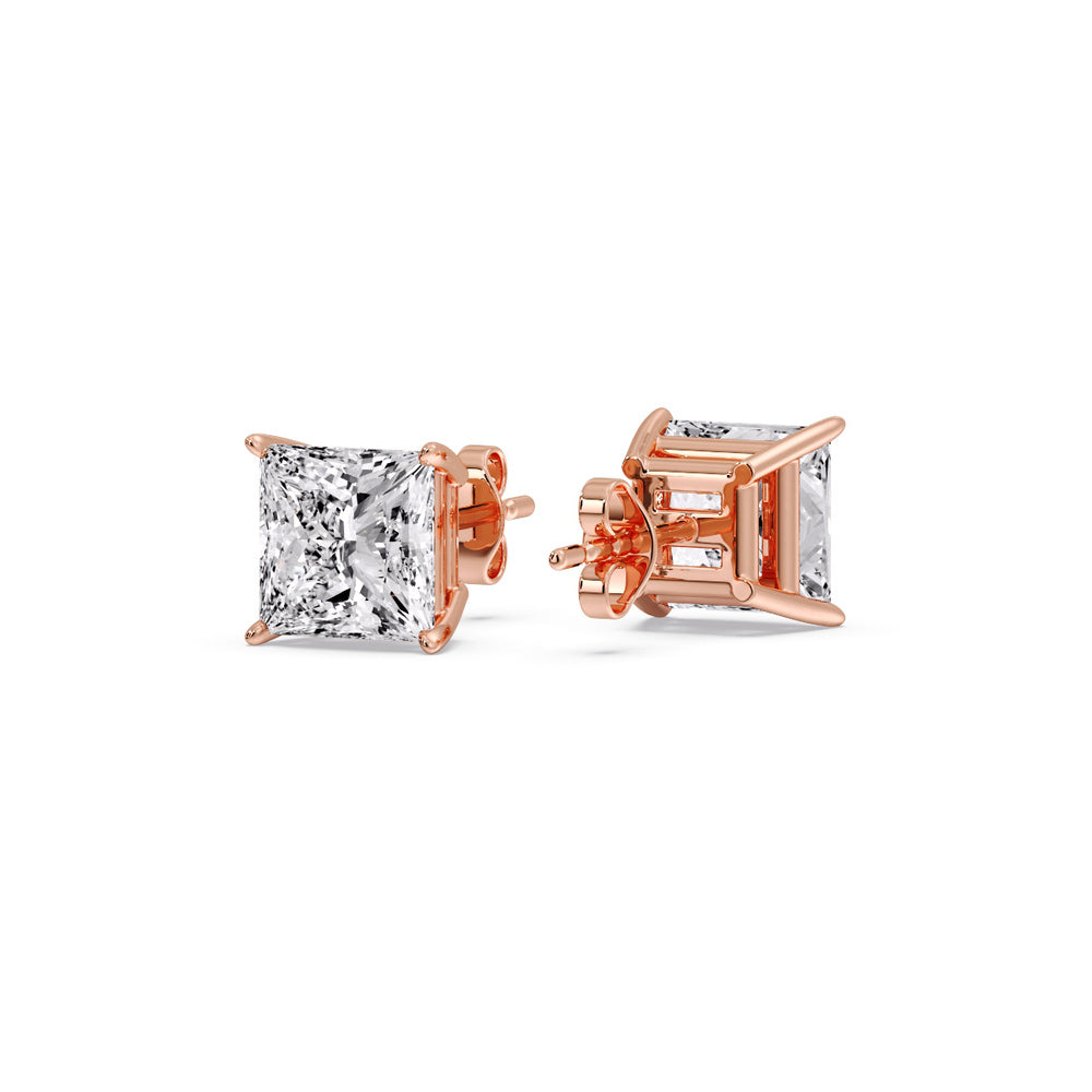 Princess Cut Diamond Stud Earring Fascinating Diamonds