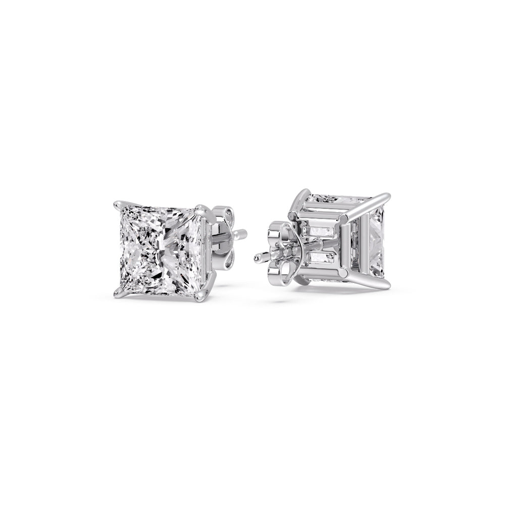 Princess Cut Diamond Stud Earring Fascinating Diamonds