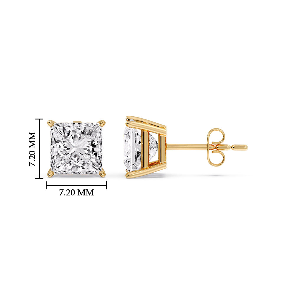 Princess Cut Diamond Stud Earring Fascinating Diamonds