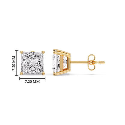 Princess Cut Diamond Stud Earring Fascinating Diamonds