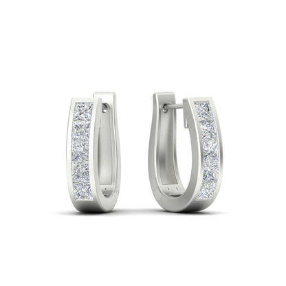 Channel Set Huggie Hoop Earring Fascinating Diamonds