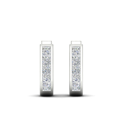 Channel Set Huggie Hoop Earring Fascinating Diamonds
