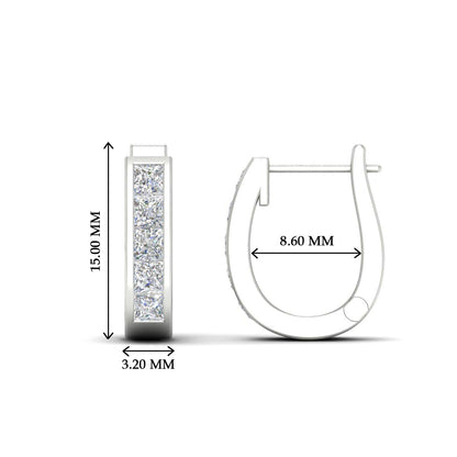Channel Set Huggie Hoop Earring Fascinating Diamonds