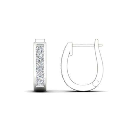 Channel Set Huggie Hoop Earring Fascinating Diamonds