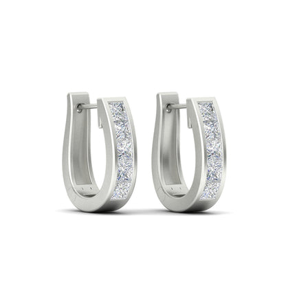 Channel Set Huggie Hoop Earring Fascinating Diamonds