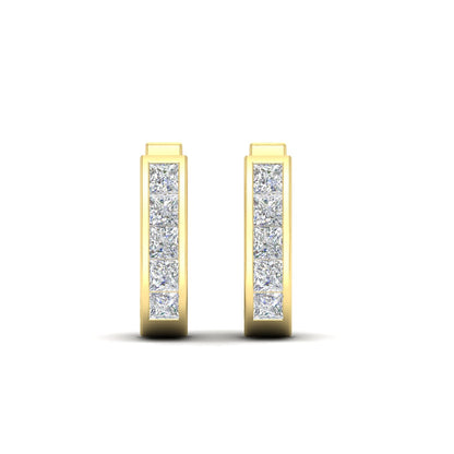 Channel Set Huggie Hoop Earring Fascinating Diamonds