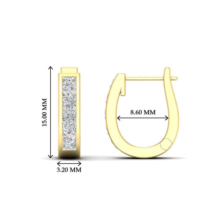 Channel Set Huggie Hoop Earring Fascinating Diamonds