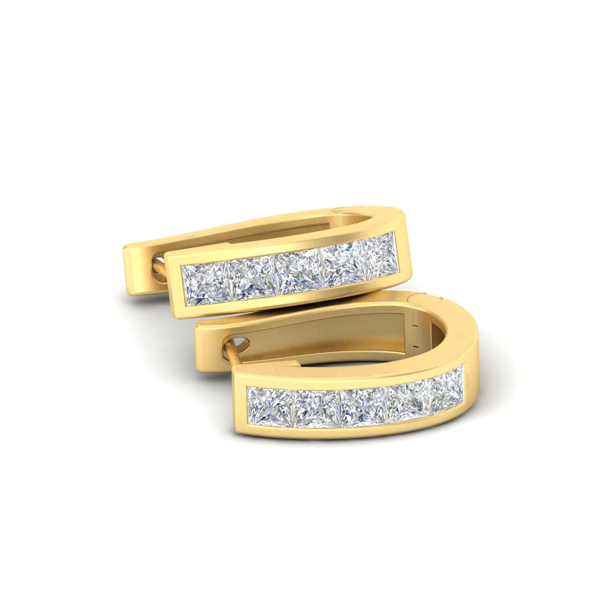 Channel Set Huggie Hoop Earring Fascinating Diamonds