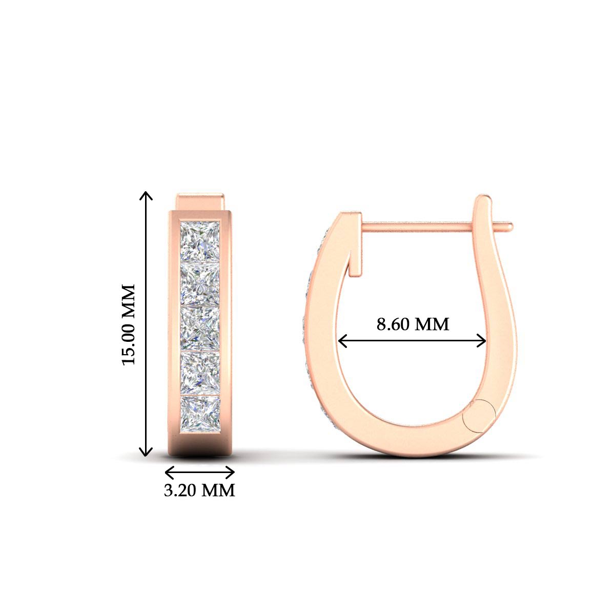 Channel Set Huggie Hoop Earring Fascinating Diamonds