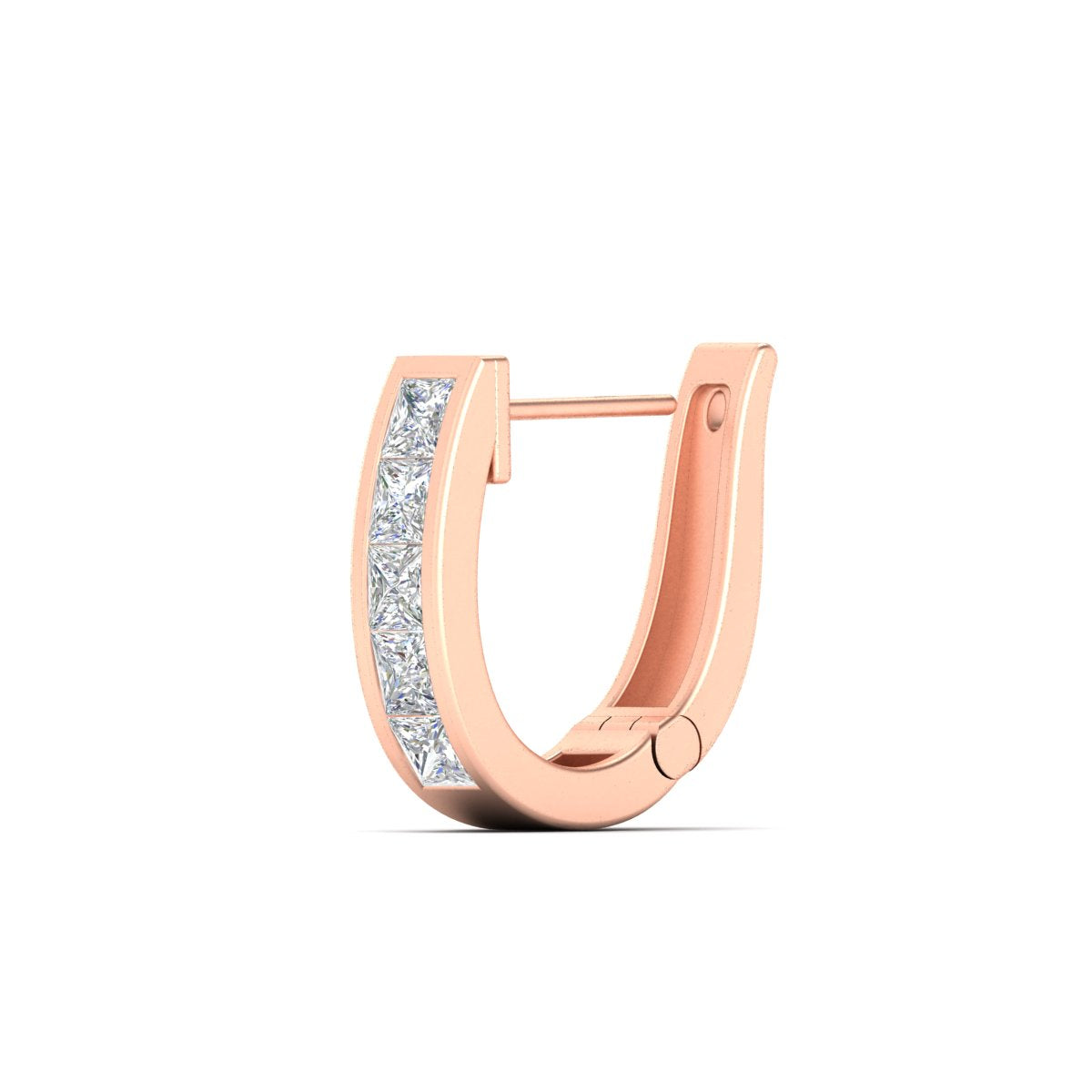 Channel Set Huggie Hoop Earring Fascinating Diamonds