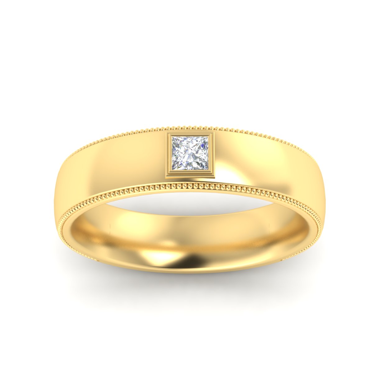 Princess Cut Mens Comfort Fit Promise Ring Fascinating Diamonds