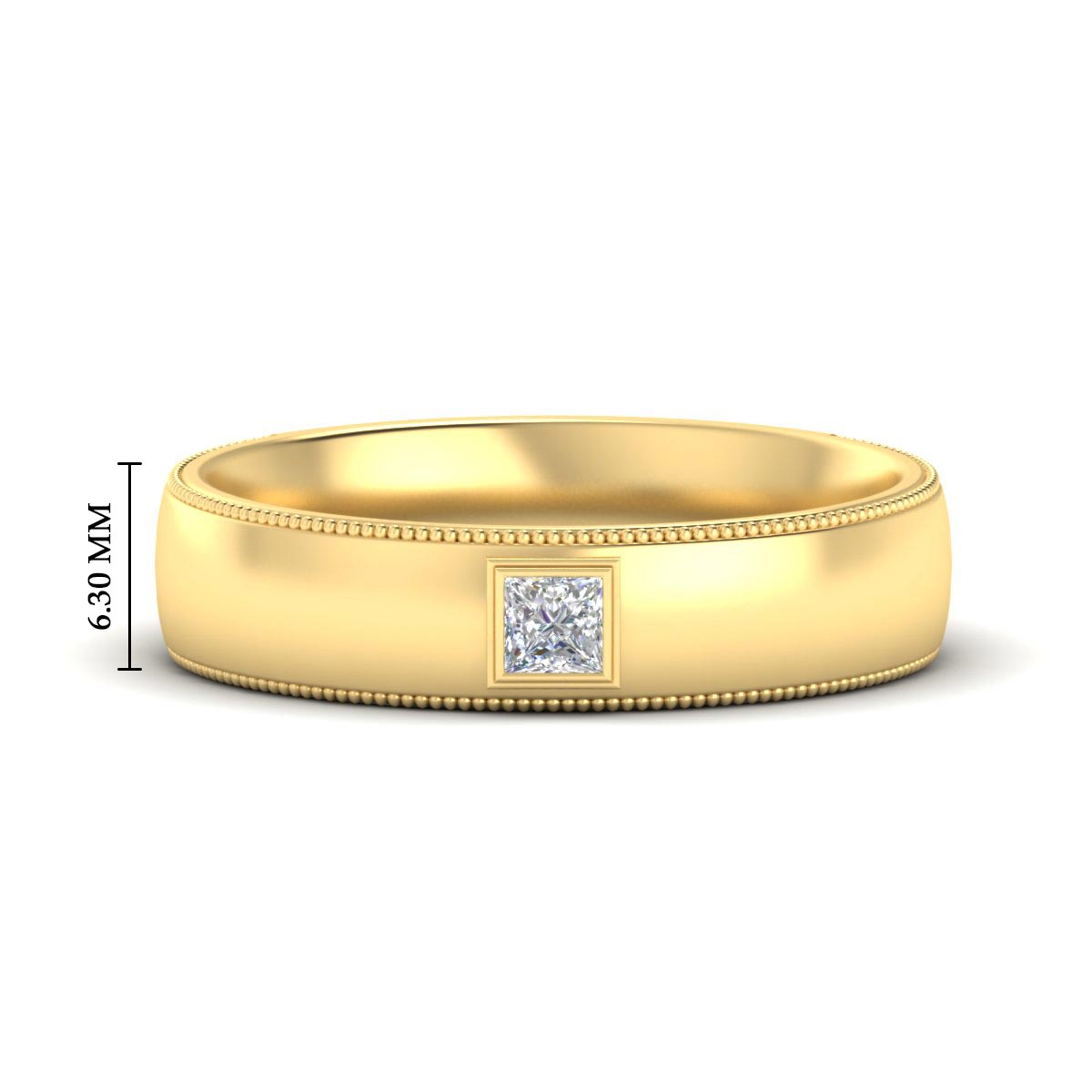 Princess Cut Mens Comfort Fit Promise Ring Fascinating Diamonds