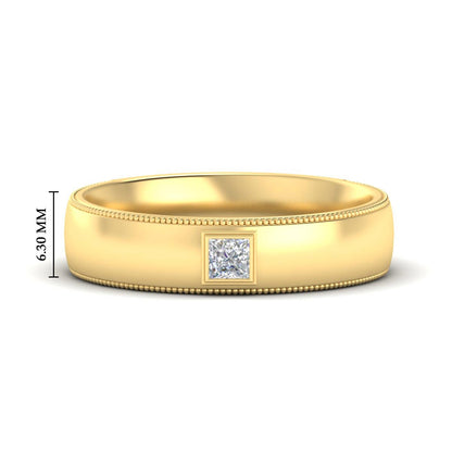 Princess Cut Mens Comfort Fit Promise Ring Fascinating Diamonds
