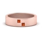 Princess Cut Brush Finish Band Fascinating Diamonds