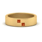 Princess Cut Brush Finish Band Fascinating Diamonds