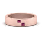 Princess Cut Brush Finish Band Fascinating Diamonds