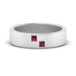 Princess Cut Brush Finish Band Fascinating Diamonds