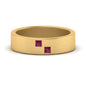 Princess Cut Brush Finish Band Fascinating Diamonds