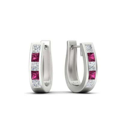Channel Set Huggie Hoop Earring Fascinating Diamonds