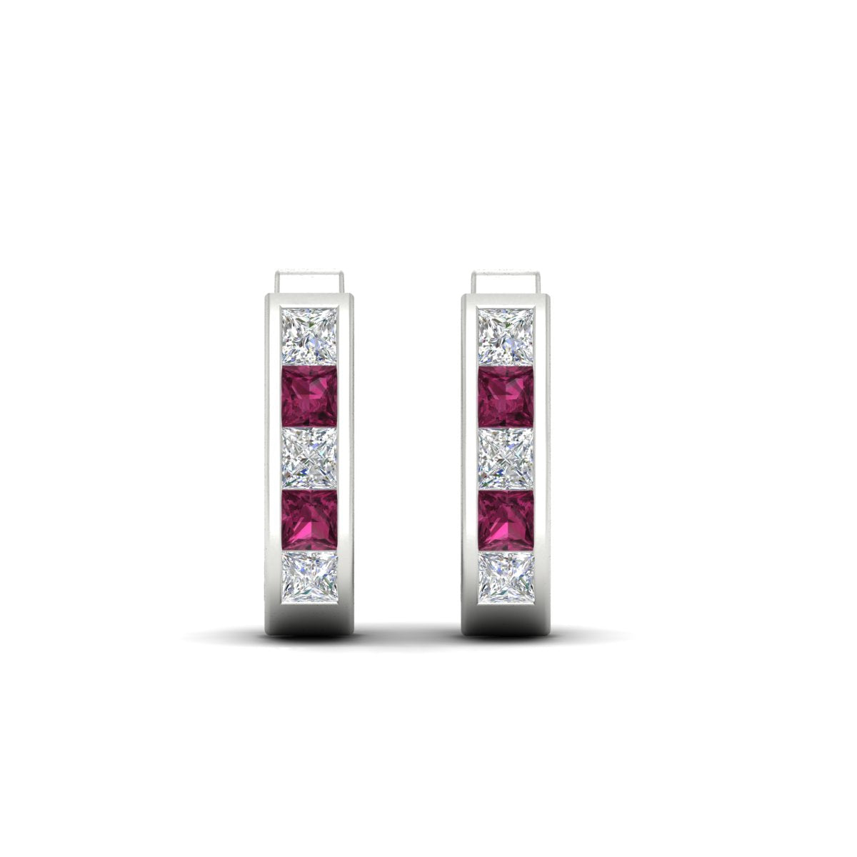 Channel Set Huggie Hoop Earring Fascinating Diamonds