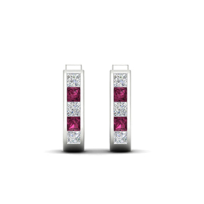 Channel Set Huggie Hoop Earring Fascinating Diamonds